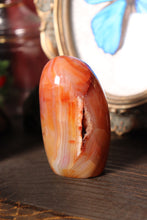 Load image into Gallery viewer, Banded Carnelian Freeform with Druzy