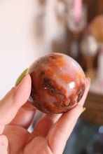 Load image into Gallery viewer, Pink Mossy Carnelian Sphere