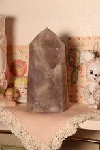 Load image into Gallery viewer, Large Lavender-Blue Rose Quartz Tower