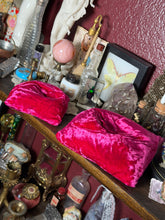 Load image into Gallery viewer, Hot Pink Velvet Crystal Display Pillows