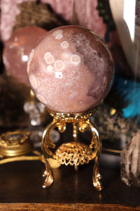 Angelic Pink & Purple Amethyst x Flower Agate Sphere