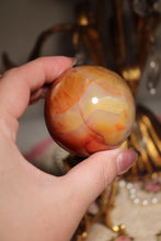 Load image into Gallery viewer, Yellow Peachy Carnelian Sphere