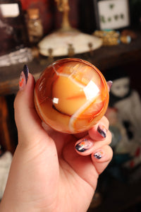 Funky Peach Carnelian Sphere