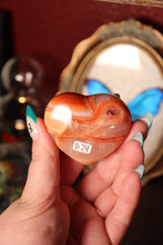 Load image into Gallery viewer, Pink &amp; Orange Carnelian Heart with Quartz