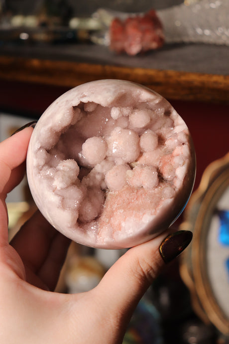 Bubbly Sugary Pink Amethyst Sphere