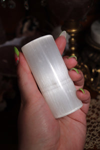 (1) Satin Spar Selenite Cleansing Cylinder