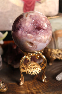 Dreamy Purple & Pink Amethyst x Flower Agate Sphere