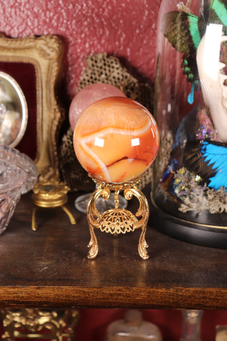 Funky Peach Carnelian Sphere