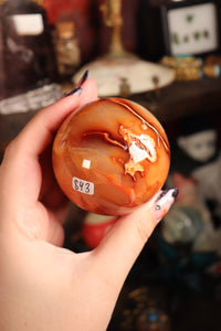 Funky Peach Carnelian Sphere