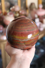 Load image into Gallery viewer, XL Colorful Banded Sea Jasper Planet