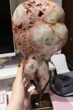Load image into Gallery viewer, Statement Pink Amethyst “Figure 8” on Display Stand