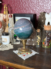 Load image into Gallery viewer, Blue Raspberry + Grape Banded Sea Jasper Sphere