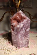 Load image into Gallery viewer, Juicy Lavender Semi-Polished Pink Amethyst Tower