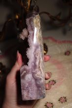 Load image into Gallery viewer, Large Lilac Semi-Polished Pink Amethyst Tower