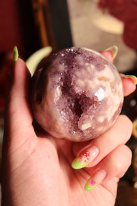 Dreamy Purple & Pink Amethyst x Flower Agate Sphere