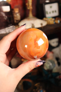 Funky Peach Carnelian Sphere