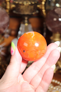 Carnelian Palmstones with Quartz