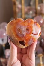 Load image into Gallery viewer, Large Carnelian Heart with Purple Tones &amp; Natural Caves