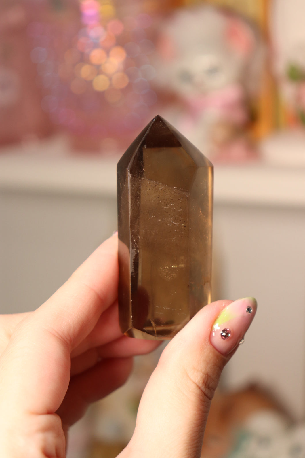 Gemmy Smokey Quartz Tower