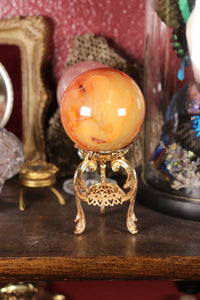 Imperfect Yellow-toned Carnelian Sphere