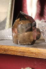 Load image into Gallery viewer, Gemmy Smokey Quartz Tower with Sparkly Hematite Inclusions