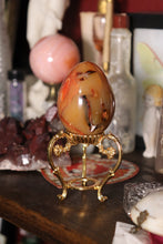 Load image into Gallery viewer, Funky Carnelian Egg with Dark Inclusions