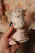 Load image into Gallery viewer, Vintage Floral Hand Vase Sphere Display