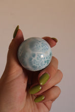 Load image into Gallery viewer, “Blue Lagoon” Larimar Sphere