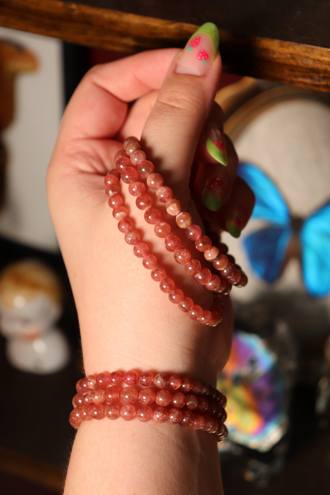 (1) Gemmy Rhodochrosite Bracelet