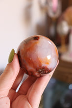 Load image into Gallery viewer, Pink Mossy Carnelian Sphere