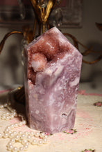 Load image into Gallery viewer, Juicy Lavender Semi-Polished Pink Amethyst Tower
