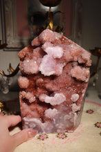 Load image into Gallery viewer, XXL Semi-Polished Saturated Pink Amethyst Tower