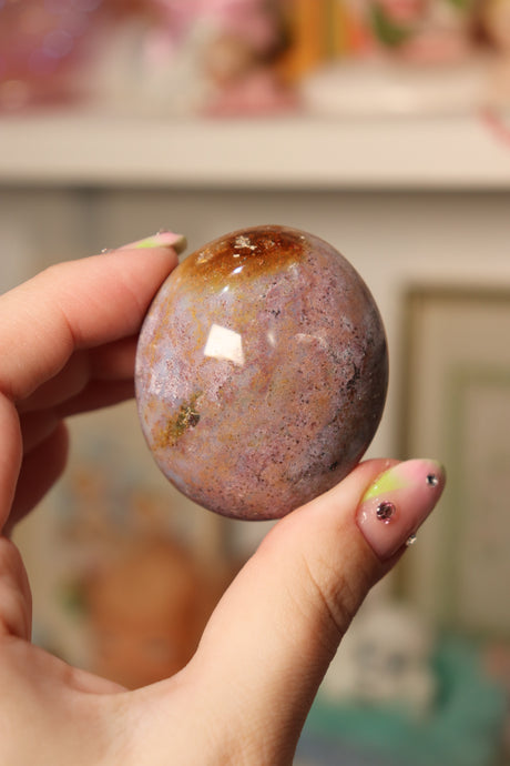 Pink Sea Jasper Palmstone