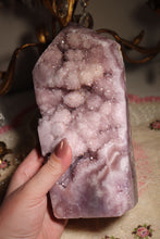 Load image into Gallery viewer, Large Lilac Semi-Polished Pink Amethyst Tower