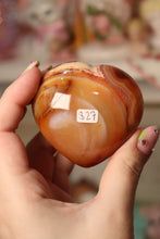 Load image into Gallery viewer, Unique Banded Carnelian Heart with Quartz