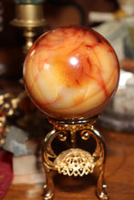 Load image into Gallery viewer, “Quartz Sandwich” Carnelian Sphere