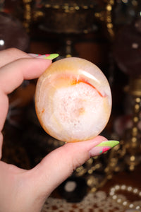 Carnelian Palmstones with Quartz