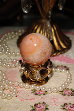 Load image into Gallery viewer, Banded Peachy Quartz Carnelian Sphere