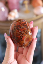Load image into Gallery viewer, Large Mossy Carnelian Palmstone