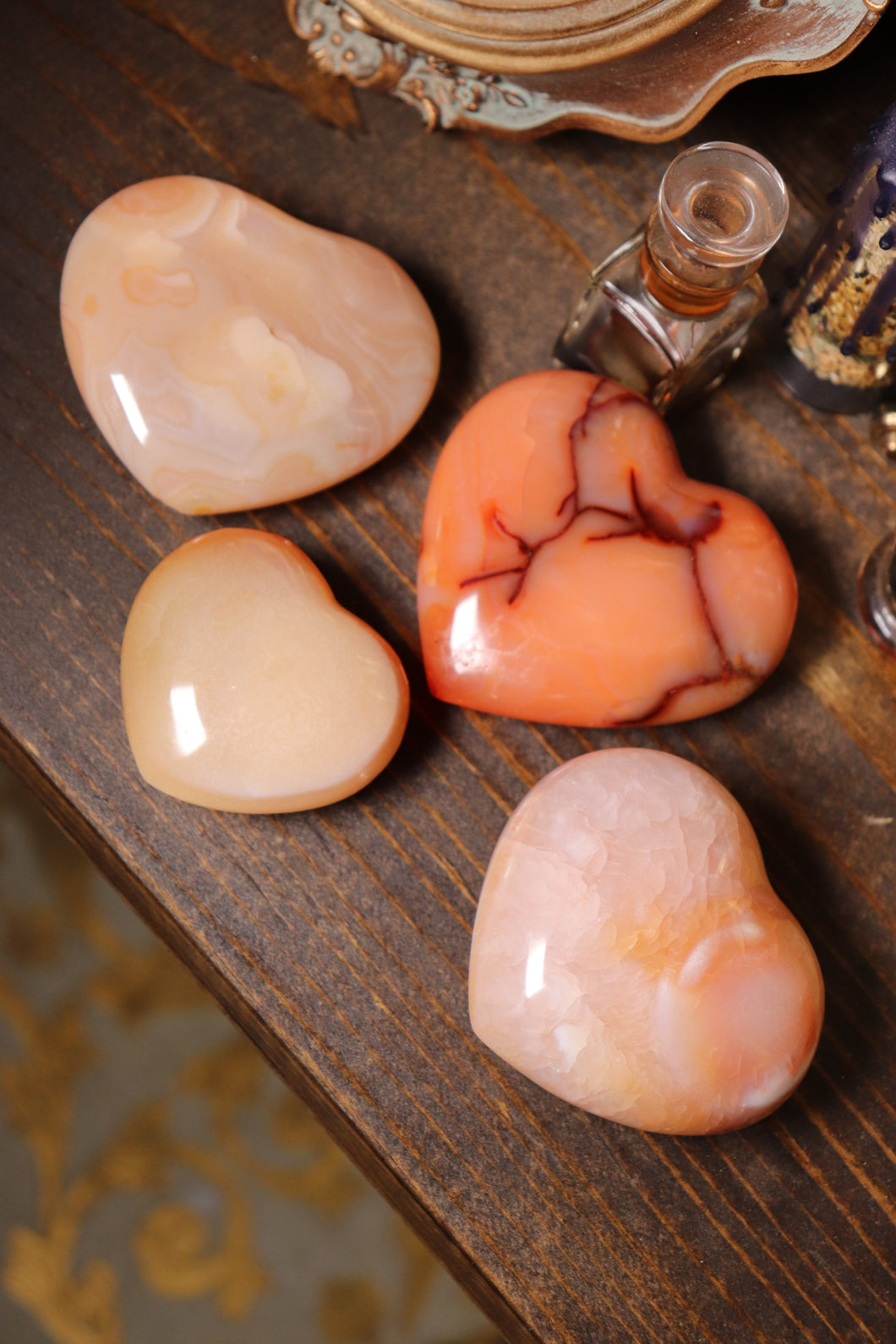 Dreamy Carnelian Hearts