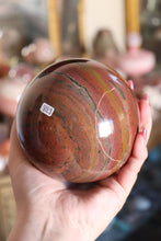 Load image into Gallery viewer, XL Colorful Banded Sea Jasper Planet