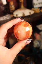 Load image into Gallery viewer, Peachy Banded Carnelian Sphere