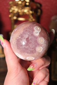 Angelic Pink & Purple Amethyst x Flower Agate Sphere