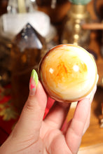 Load image into Gallery viewer, Creamy Banded Carnelian Sphere