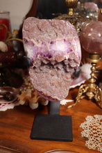 Load image into Gallery viewer, Pink &amp; Purple Sugary Amethyst with Stalactites on Stand