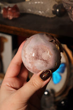 Load image into Gallery viewer, Bubbly Druzy Pink Amethyst Sphere