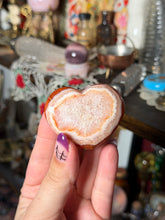 Load image into Gallery viewer, Sparkly Quartz x Carnelian Heart