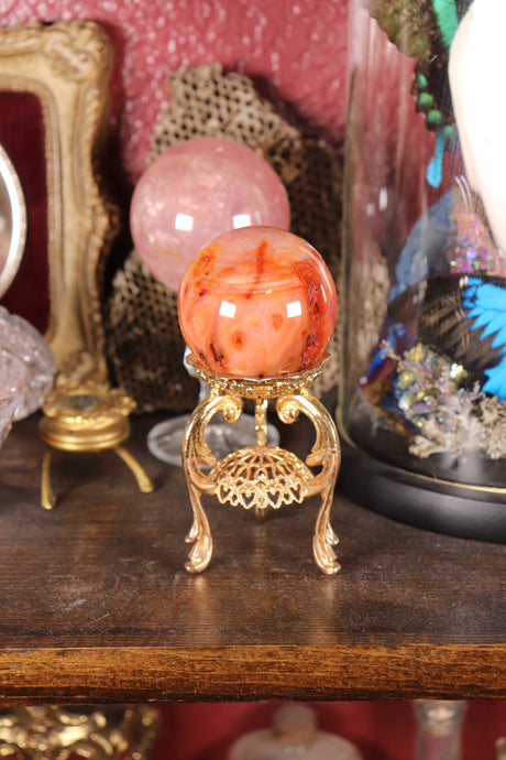 Peachy-Pink Carnelian Sphere