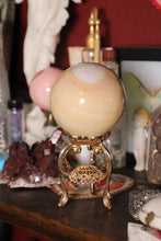 Load image into Gallery viewer, Creamy Pastel Peachy-Yellow Polychrome Jasper Sphere
