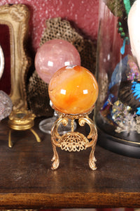 Orange Quartzy Carnelian Sphere